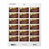 Rustic Wood Mason Jar String Lights Adres Etiket (Full Sheet)