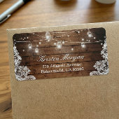 Rustic Wood Mason Jar String Lights Etiket