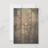 Rustic Wood & Mason Jar String Lights Wedding RSVP Kaartje (Achterkant)