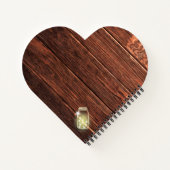 Rustic Wood Mason String Lights Mariage livre d'in (Dos)