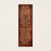 Rustic Wood Memorial Signet funéraire (Dos)