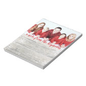 Rustic Wood Merry-kerstfoto - Blocnote (Gedraaid)