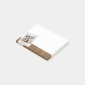 Rustic Wood met Lijst vierkant fototoestel Post-it® Notes (Schuin)