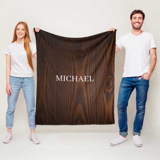 Rustic Wood Michael – Natural Strength Handcrafted Fleece Deken (In situ)