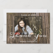 Rustic Wood Modèle photo Graduation secondaire (Devant)