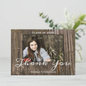 Rustic Wood Modèle photo Graduation secondaire (Debout devant)