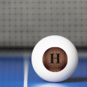 Rustic Wood Monogram  Pingpongballen (Net)