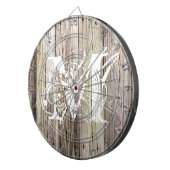 Rustic Wood Monogrammed Dartbord (Voorkant Rechts)