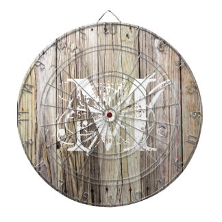Rustic Wood Monogrammed Dartbord