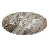 Rustic Wood Monogrammed Snijplank (Hoek)