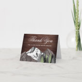 Rustic Wood Mountain Forest Wedding Bedankkaart (Voorkant)