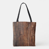 Rustic Wood Natuur Canvas tas (Achterkant)