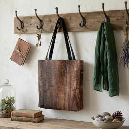 Rustic Wood Natuur Canvas tas