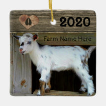 Rustic Wood Nigerian Dwarf Goat Hoofprint op hart