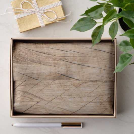 Rustic Wood-ontwatering Tissuepapier (Geschenk)