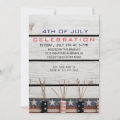 Rustic Wood op de Onafhankelijkheidsdag van 4 juli Kaart (Voorkant)