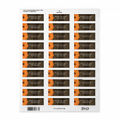 Rustic Wood Orange Gerber Daisy Étiquette de adres (Feuille entière)