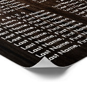 Rustic Wood Paars Blue Wedding Seating Chart 12 Poster (Hoek)