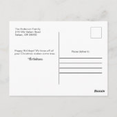 Rustic Wood Photo Joyeuse carte de Noël (Dos)