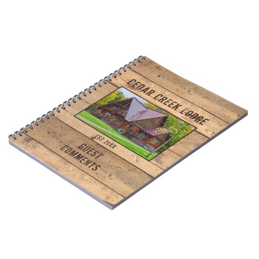 Rustic Wood Photo Location de vacances Livre d'or (Côté gauche)