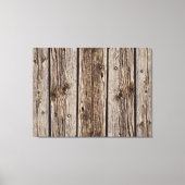 Rustic Wood Photo Realistic Aged Boards Canvas Afdruk (Voorkant)