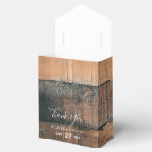 Rustic Wood Photo Wedding Bedankdoosjes (Geopend)