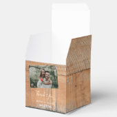 Rustic Wood Photo Wedding Bedankdoosjes (Geopend)