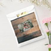 Rustic Wood Photo Wedding Bedankzakje (Gezegeld)