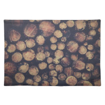 Rustic Wood Pile Placemat
