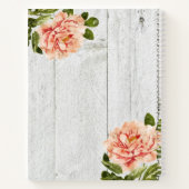 Rustic Wood Pink Floral - Speciaal script Notitieboek (Achterkant)