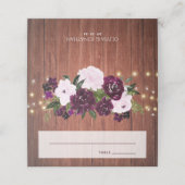 Rustic Wood Plum Floral String Lights Wedding (Buitenkant ongevouwen)