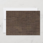 Rustic Wood Rehearsal Dinner Invitations Kaart (Achterkant)