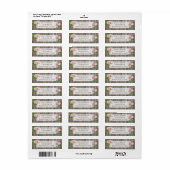 Rustic Wood Return Address Labels White Rose (Full Sheet)