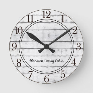 Rustic Wood Ronde Klok