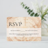 Rustic Wood RSVP réservé Siège code QR site web (Debout devant)