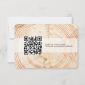 Rustic Wood RSVP réservé Siège code QR site web (Dos)