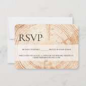 Rustic Wood RSVP réservé Siège code QR site web (Devant)