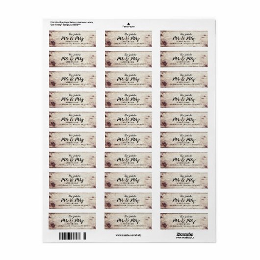 Rustic Wood Script The Future Mr en Mrs. Etiket (Full Sheet)