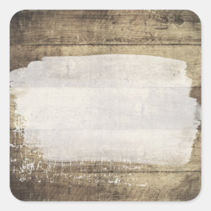 Rustic Wood Shabby Grunge gekleurde planken Vierkante Sticker