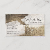 Rustic Wood Shabby Grunge  gekleurde planken Visitekaartje (Achterkant)