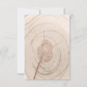 Rustic Wood Slice Baby shower Invitation Kaart (Achterkant)