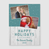 Rustic Wood Snow Holiday 2 Foto Collage (Voorkant)