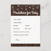 Rustic Wood Snowflake Predictions and Advice Kaart (Voorkant)