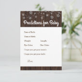 Rustic Wood Snowflake Predictions and Advice Kaart (Staand voorkant)