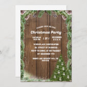 Rustic Wood Snowflake Winter Wedding Kaart (Voorkant / Achterkant)