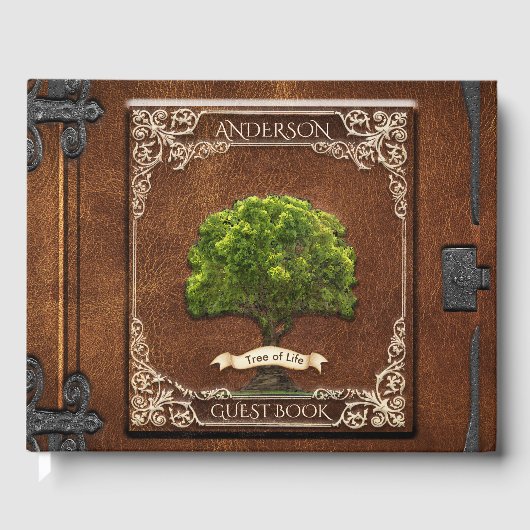 Rustic Wood stamboom gastenboek (Voorkant)