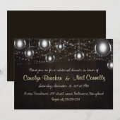 Rustic Wood String Light Wedding Rehearsal Dinner Kaart (Voorkant / Achterkant)