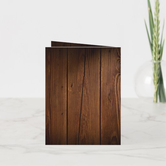 Rustic Wood String lights 3 Photos QR Code Wedding (Achterkant)