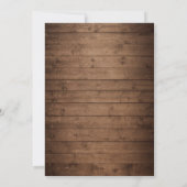 Rustic Wood String Lights Brush Weddenschap Save The Date (Achterkant)