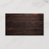 Rustic Wood String Lights Burgundy Wedding Website Visitekaartje (Achterkant)